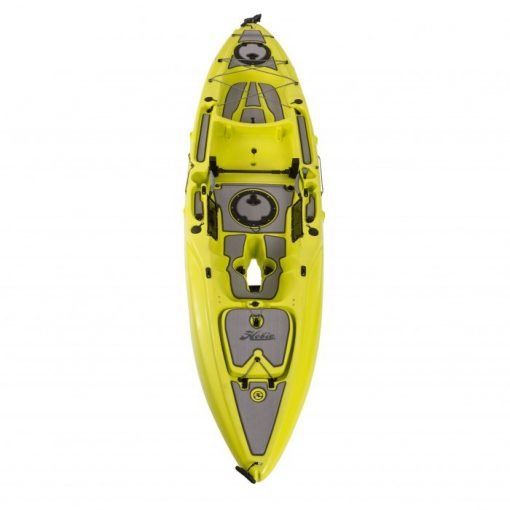 EVA deck pad kit installed on a Hobie Outback fishing kayak. Colour; Grey with Charcoal accents