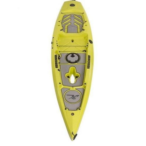 EVA deck pad kit in colour Grey/Charcoal installed on a Hobie Compass fishing kayak