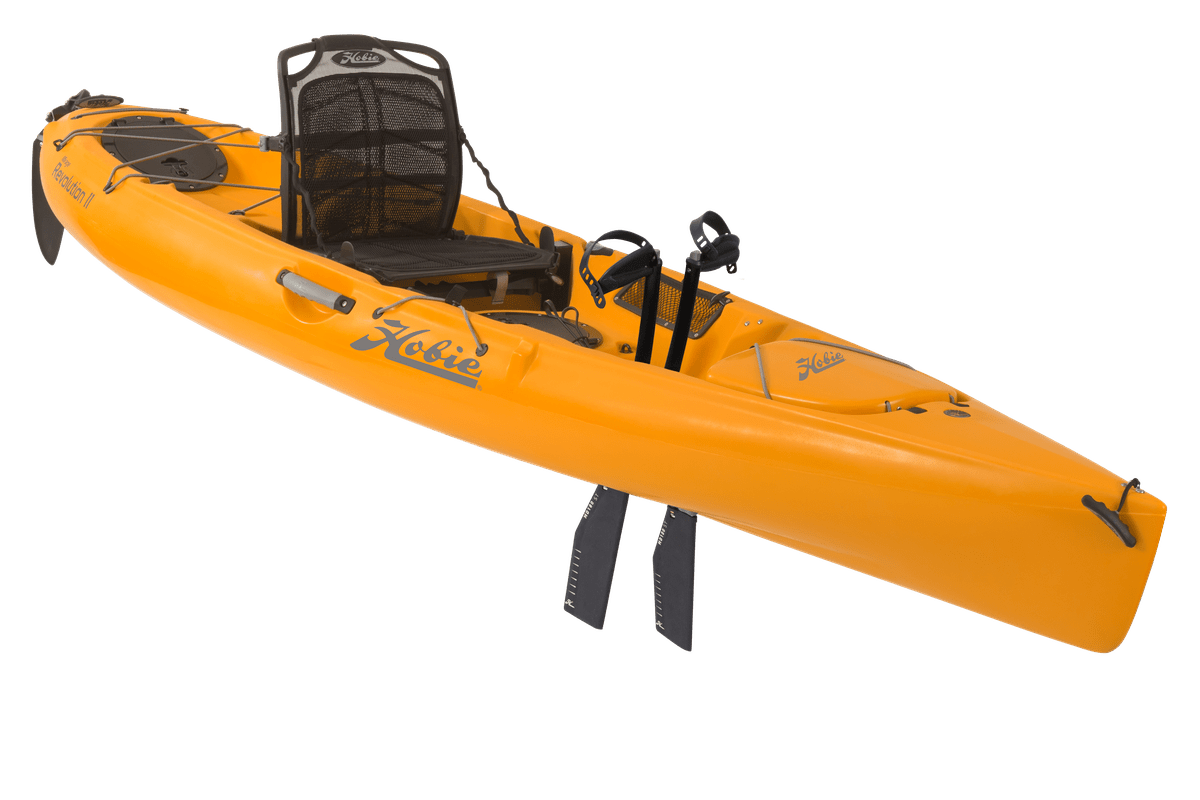 Hobie Revolution 11 pedal kayak. Colour: Papaya Orange