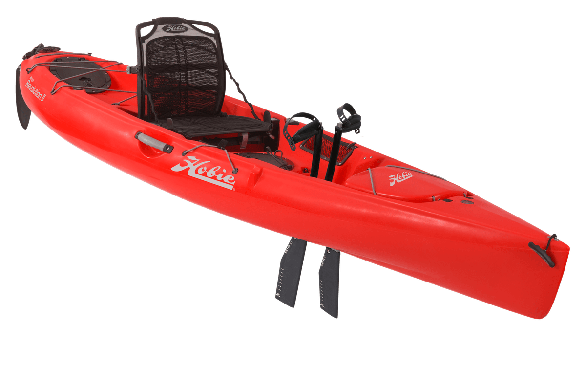Hobie Revolution 11 pedal kayak. Colour: Hibiscus Red