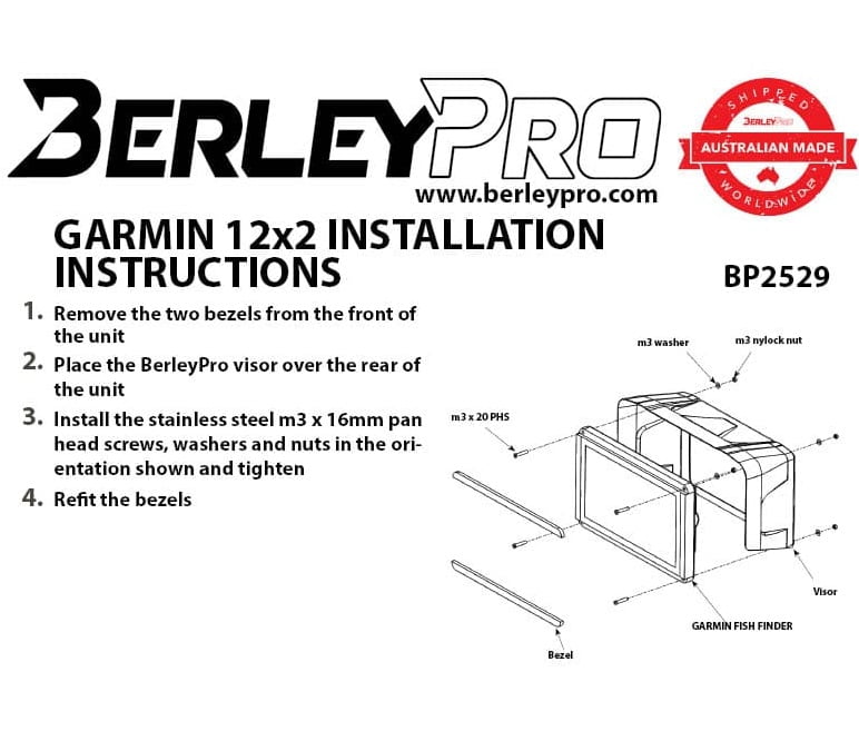 Berley Pro Visor Install and Overview (Garmin Striker Series