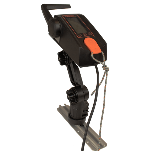 A Torqeedo electric motor throttle controller mounted to a YakAttack Torqeedo Throttle Mount