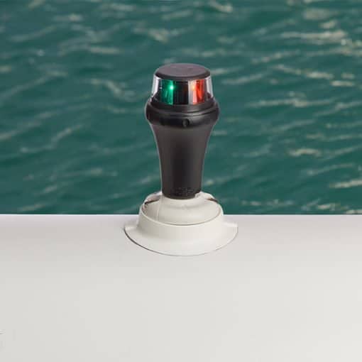 Railblaza Bi-Colour Navigation Bow Light mounted to an inflatable boat