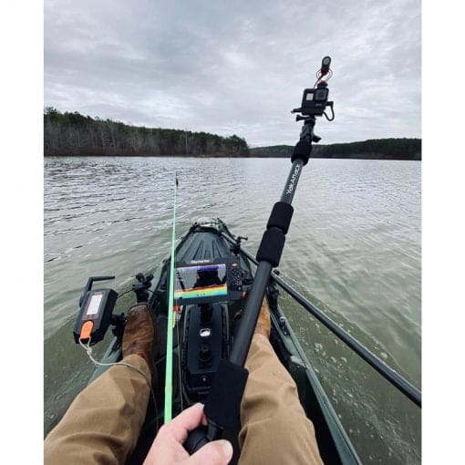 YakAttack PanFish Pro Camera Mount in use onboard a fishing kayak