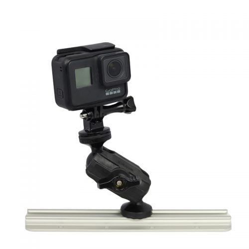 YakAttack Articulating Action Camera Mount with a GoPro action camera installed