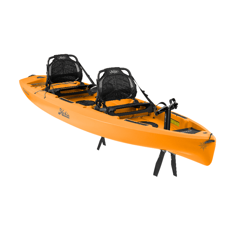 Hobie Compass Duo 2 person tandem pedal kayak. Colour Papaya Orange