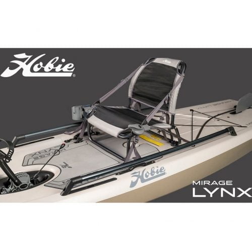 Hobie H-rail for Hobie Lynx pedal kayaks. Shown installed on a Lynx kayak