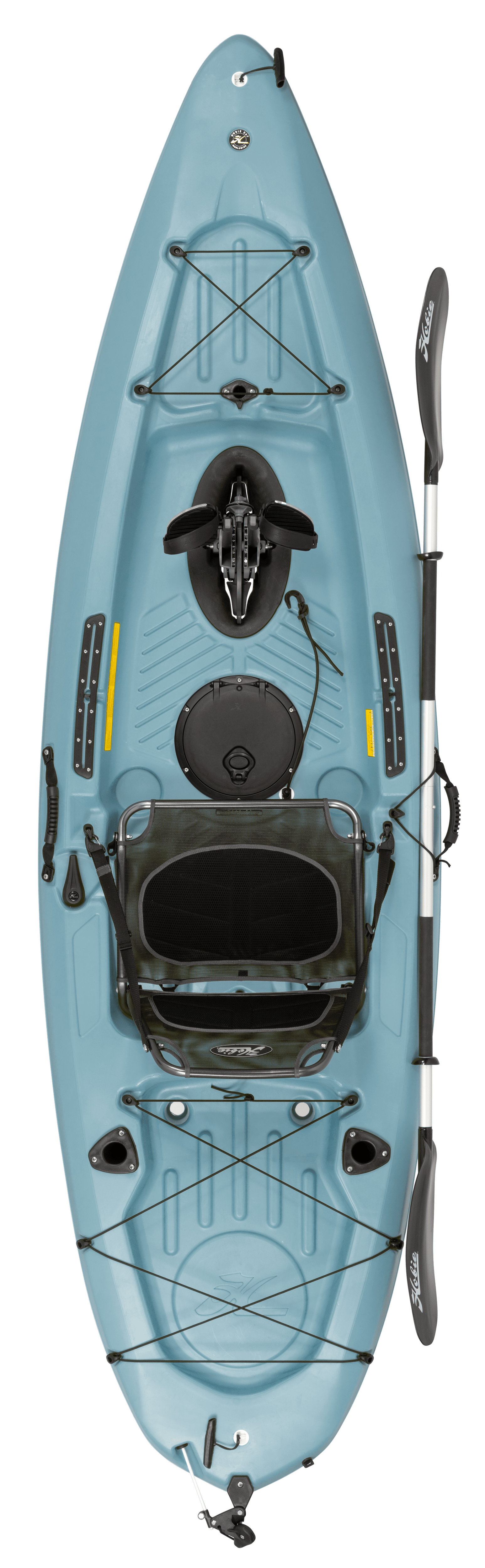 Hobie Passport 10.5 top view showing deck layout and standard features. Colour: Slate Blue
