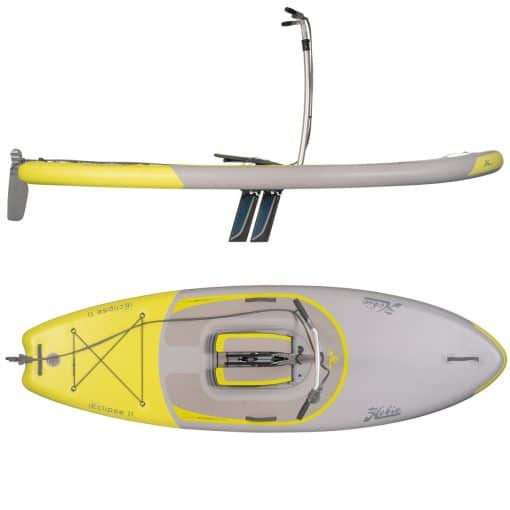 Hobie iEclipse stand-up pwdal board side and top view