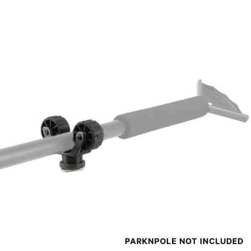 Image showing how the YakAttack ParkNPole RotoGrip securely holds a YakAttack ParkNPole kayak stake out pole